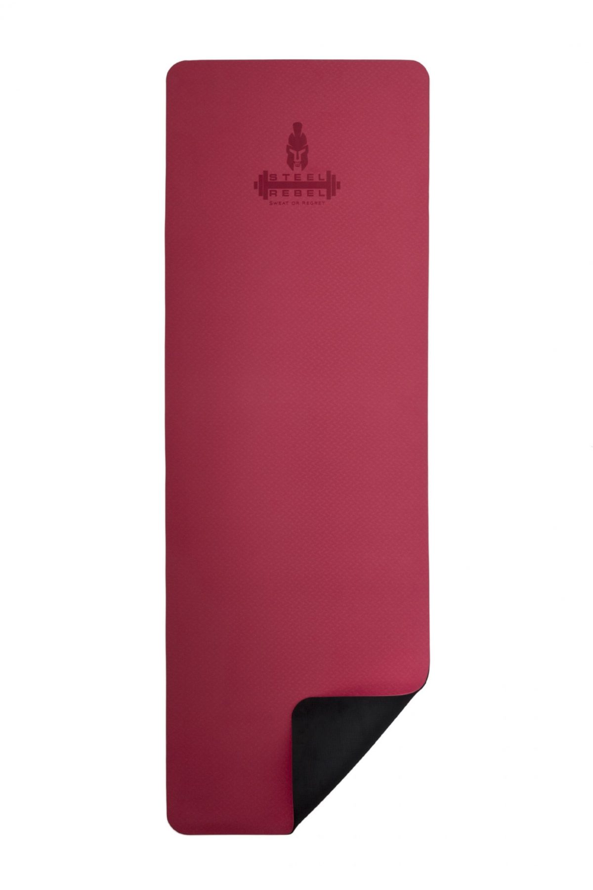 Red yoga mat front