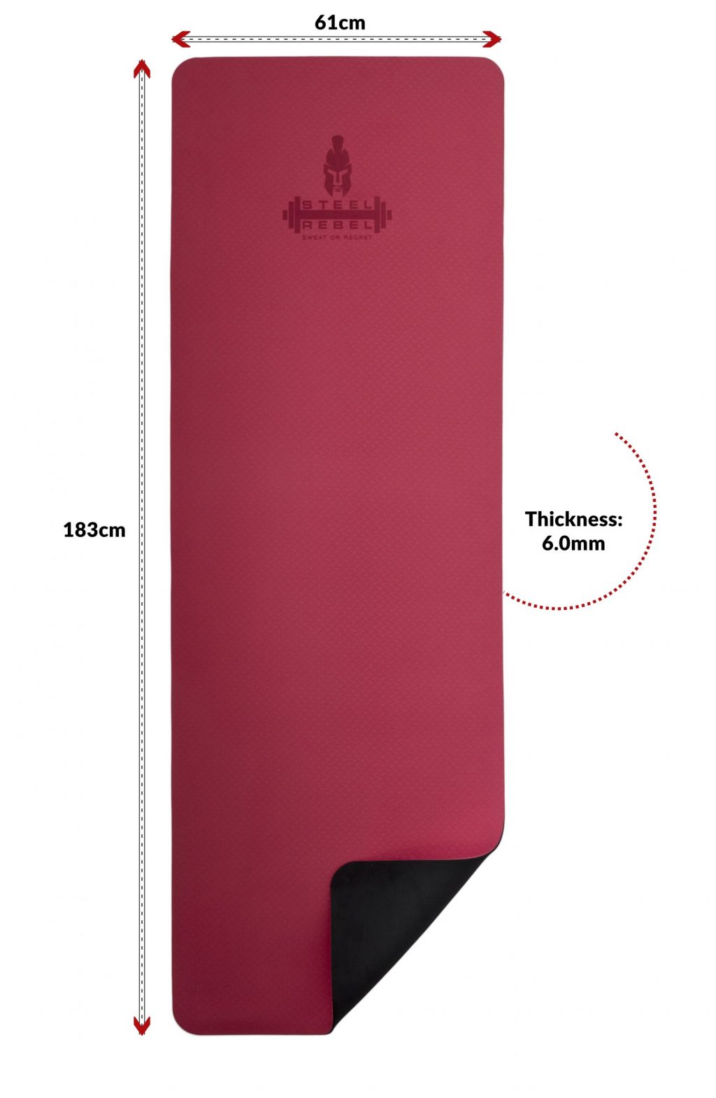 Steel Rebel Yoga Mat Red